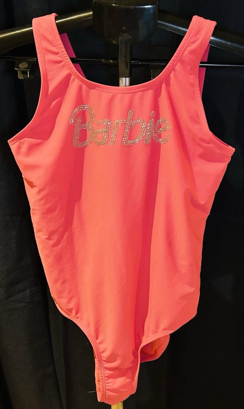 Forever Kids Barbie Hot Pink Swimsuit Girls size 13/14